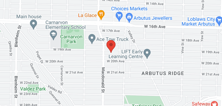 map of 2756 W 19TH AVENUE